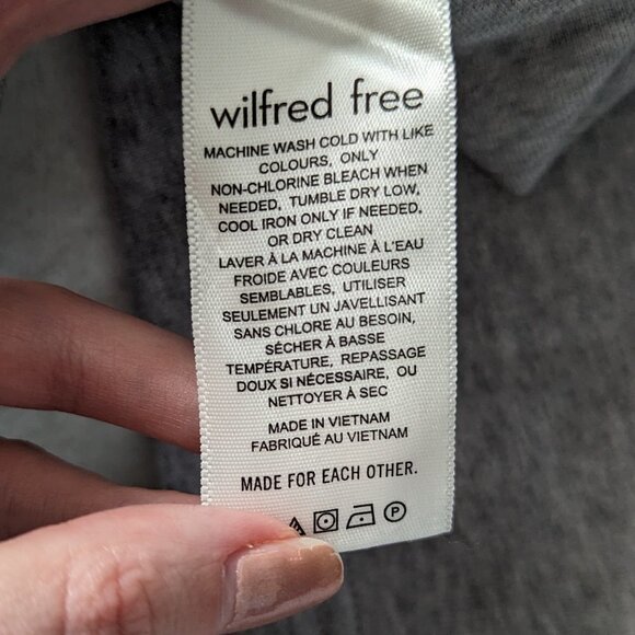 Wilfred Free Aritzia "Free" Fleece Skirt in Heathered Dover Grey - Picture 7 of 8